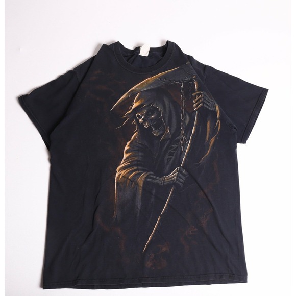 Fruit of the Loom Other - Vintage Fruit of the Loom Grim Reaper Graphic T-Shirt Black Gothic Horror XL